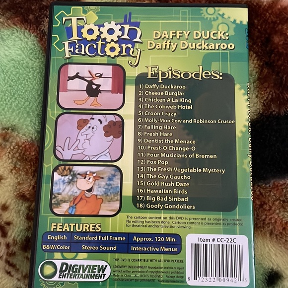 Toon Factory Daffy Duck classic Animation DVD - Picture 2 of 3